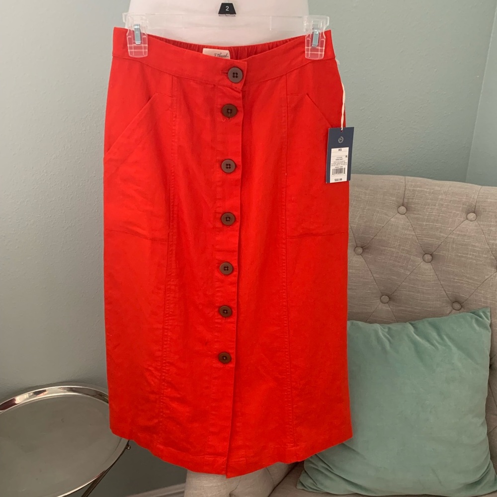 Universal Thread button up midi skirt